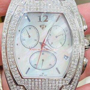 Diamond Aqua Master Men's Diamond Watch 3.5ct